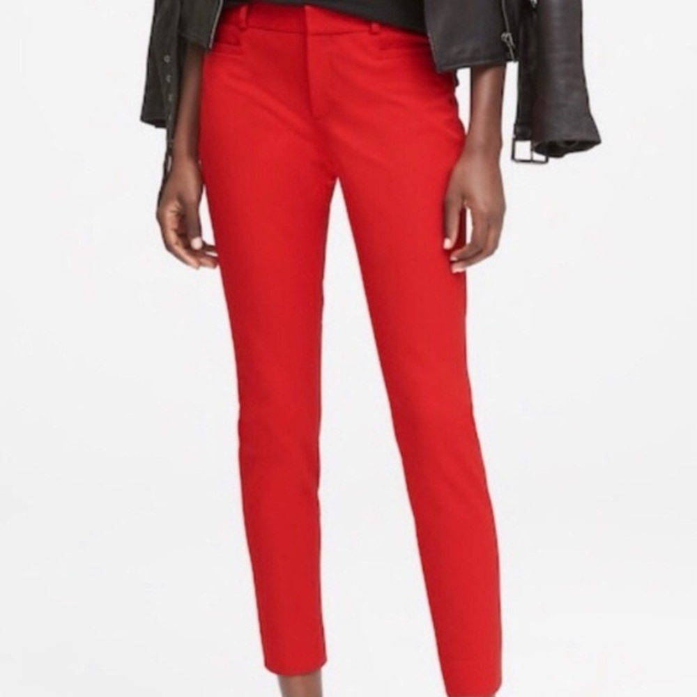 Banana Republic Bold Red Cropped Pants